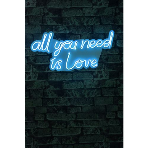 Wallity Ukrasna plastična LED rasvjeta, All You Need is Love - Blue slika 2