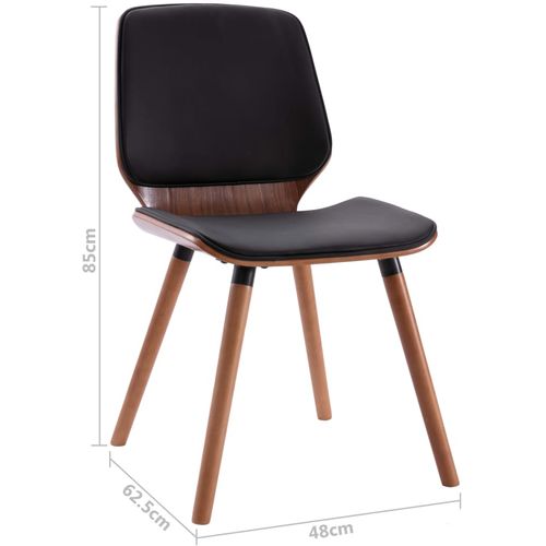 Blagovaonske stolice od umjetne kože 6 kom crne slika 17