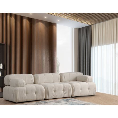 Atelier Del Sofa Doblo 3 Seater ( L1-O1-1R) - Cream Bouclette Cream  3-Seat Sofa slika 1