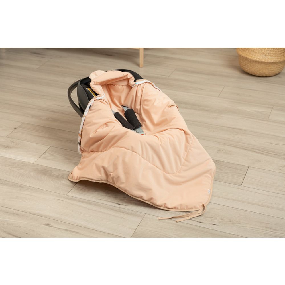 Baršunasti kolević swaddle deka xl piknik breskva slika 6