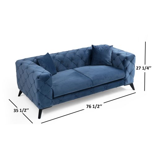 Atelier Del Sofa Dvosjed, Plava, Como 2 Seater - Blue slika 8