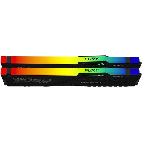 KINGSTON DIMM DDR5 32GB (2x16GB kit) 5600MT/s KF556C36BBEAK2-32 Fury Beast RGB EXPO slika 3