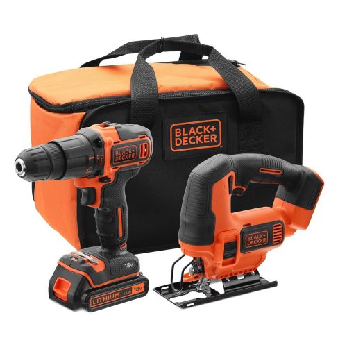 black & decker bck22s1s aku set udarna bušilia i ubodna pila  slika 1