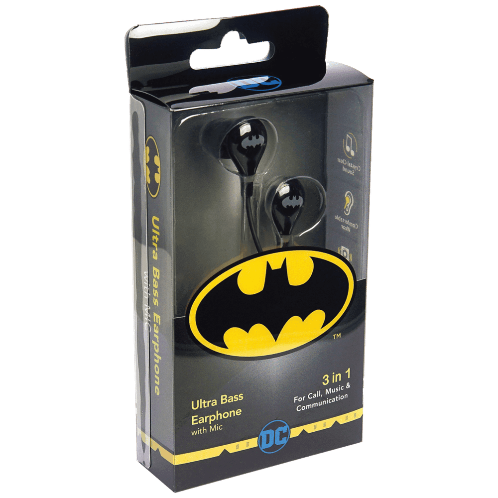 DC Slušalice sa mikrofonom, Batman, 3.5 mm - BATMAN Ultra Bass Earphone with Mic slika 2