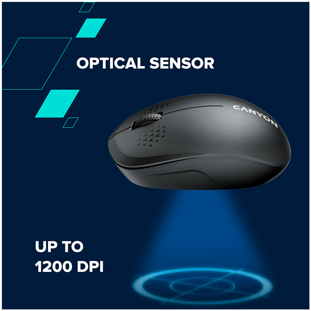 CANYON MW-04, Bluetooth Wireless optical mouse, Black slika 9
