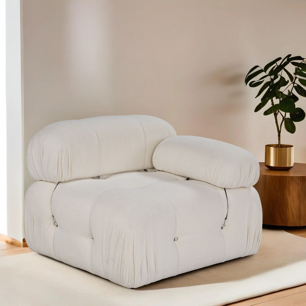 Bubble 1R - Bež Bijeli Sofa za Jednu Osobu slika 1