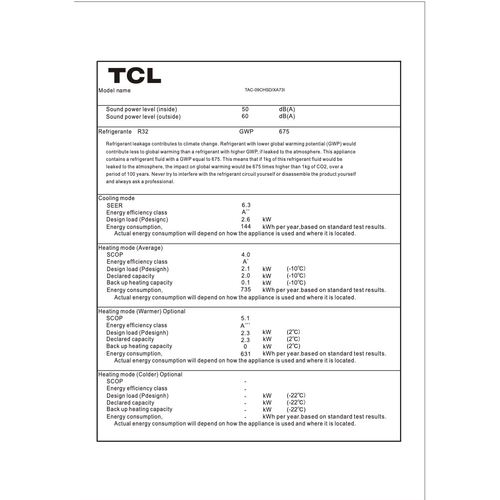 TCL klima uređaj Elite Inverter 2,6kW - TAC-09CHSD/XA73I slika 5