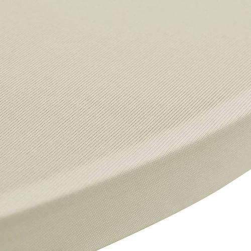 Navlaka za stol za stajanje Ø 70 cm krem rastezljiva 4 kom slika 5