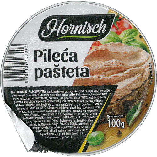 Hornisch pašteta pileća 100 g slika 1