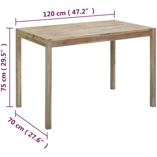 Blagovaonski stol 120 x 70 x 75 cm od masivnog bagremovog drva slika 26