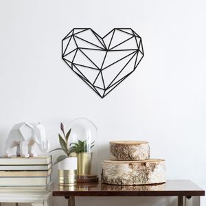 Heart Black Decorative Metal Wall Accessory