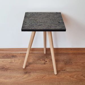 Pomoćni stolić Shp329 - Boje: Braon, Crna
