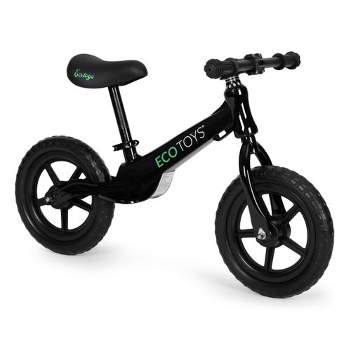 ecotoys dječji bicikl guralica bez pedala - crni slika 2