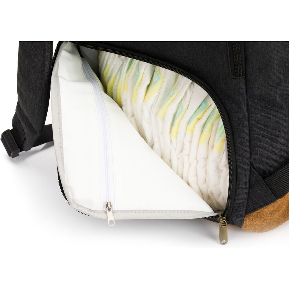 Fillikid Torba/Ruksak za pelene Berlin Rolltop, Crni Melange slika 5
