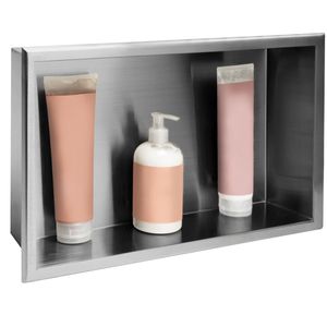 bathroom shelf 30x45 steel brush