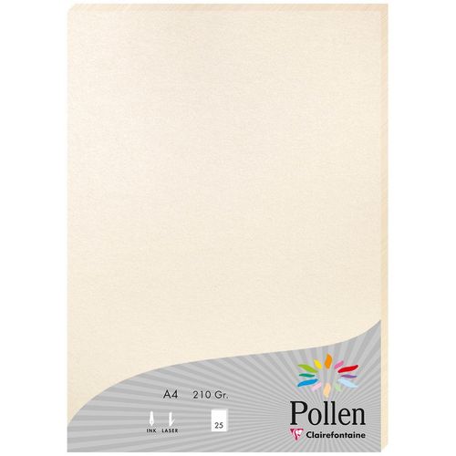 Clairefontaine papir Pollen iridescent (perlasti) bež A4/210gr 1/25 slika 1