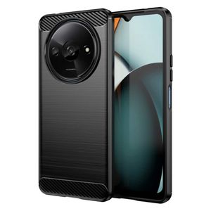 Techsuit Carbon Silicone maska za Xiaomi Redmi A3 – crna