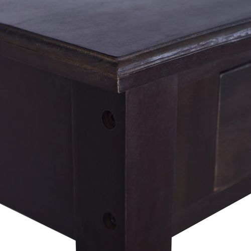 Konzolni stol boja crne kave 120x30x75 cm od drva mahagonija slika 23