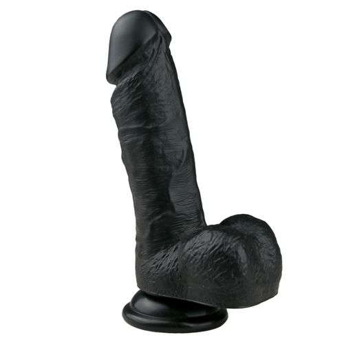 Realističan dildo - 17,5 cm, crni slika 2