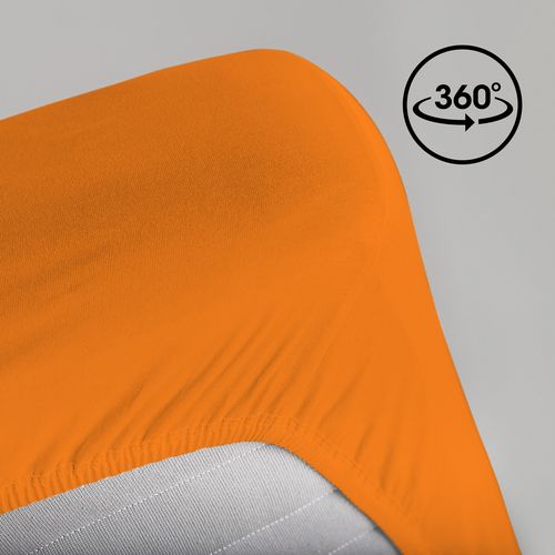 Elastični čaršav Vitapur Lyon - narandžasti 180x200 cm slika 5