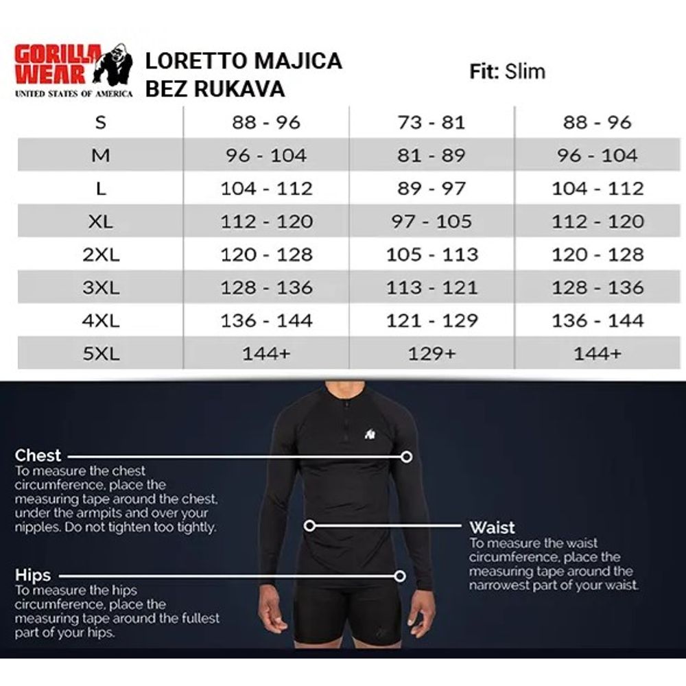 Gorilla Wear LORETTO Majica bez rukava, Crna slika 4