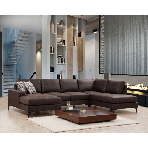 Atelier Del Sofa Porto Corner (CHL-02-C-EOT) - Braon kutna garnitura slika 1