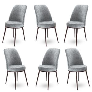 Dexa - Sivi i Braon Set Stolica (6 Komada)