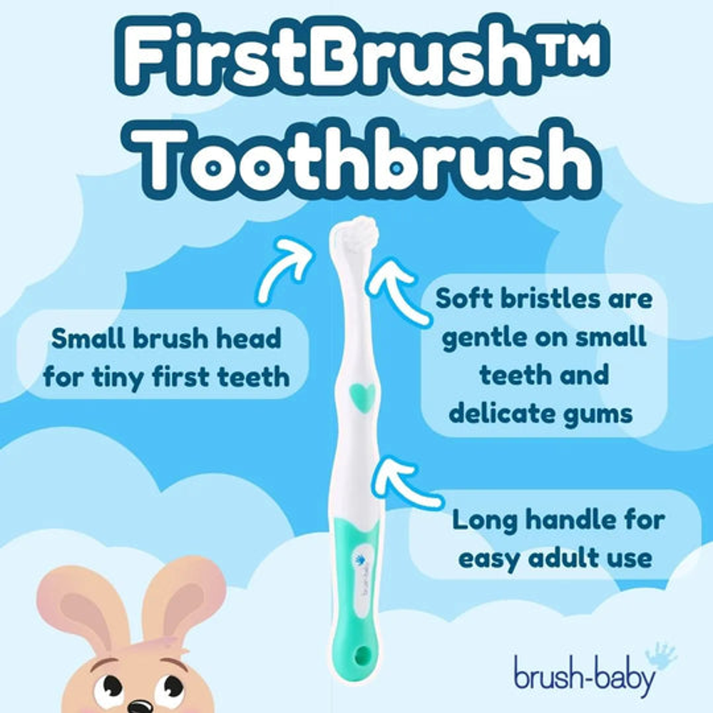 Brush-Baby Set za oralnu njegu beba First Brush & Teether slika 6