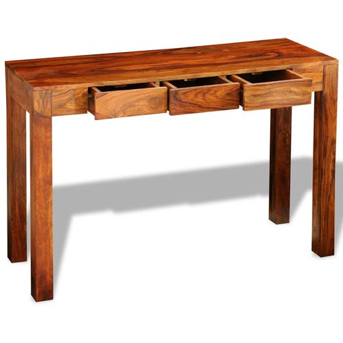 Konzolni stol s 3 ladice 80 cm od masivnog drva šišama slika 43