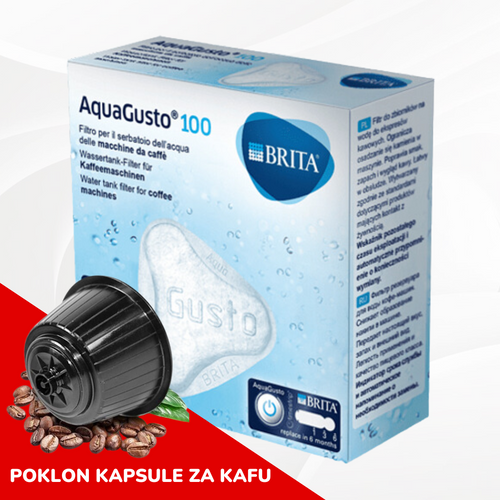 BRITA  Filter Aqua gusto 100l - filtriranje vode za kafe aparate + Poklon slika 1