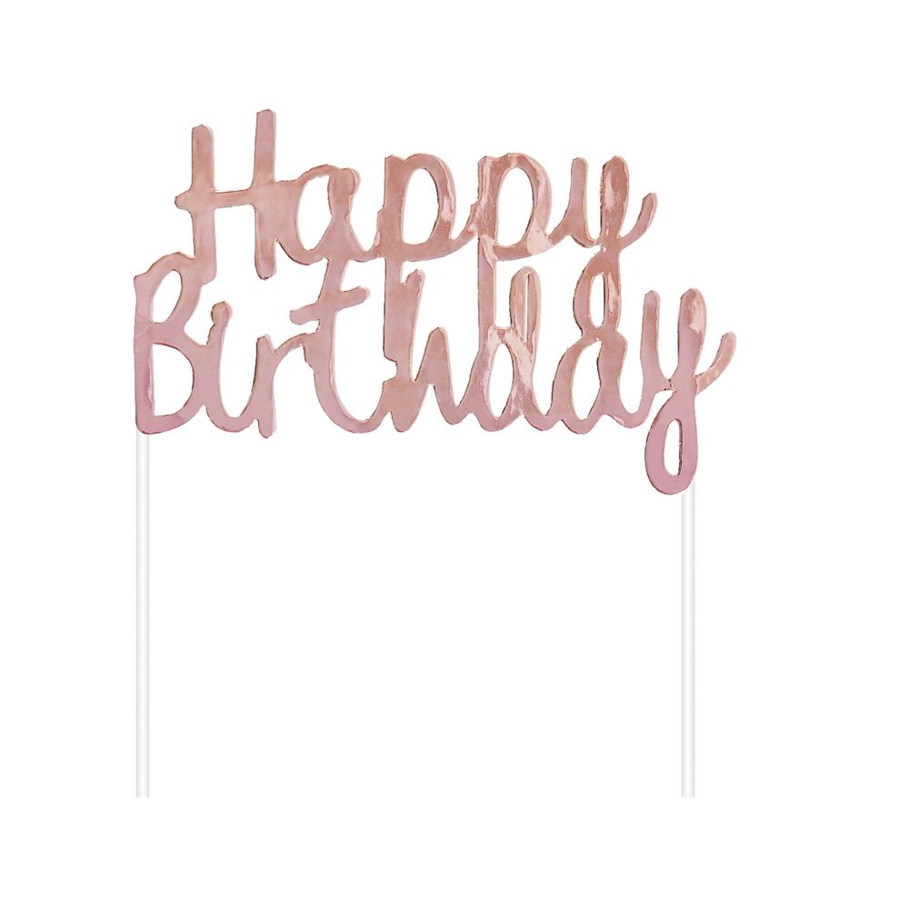 PF-DPHR Papirni toper Happy Birthday Ružičasto Zlato, 14x11cm slika 1
