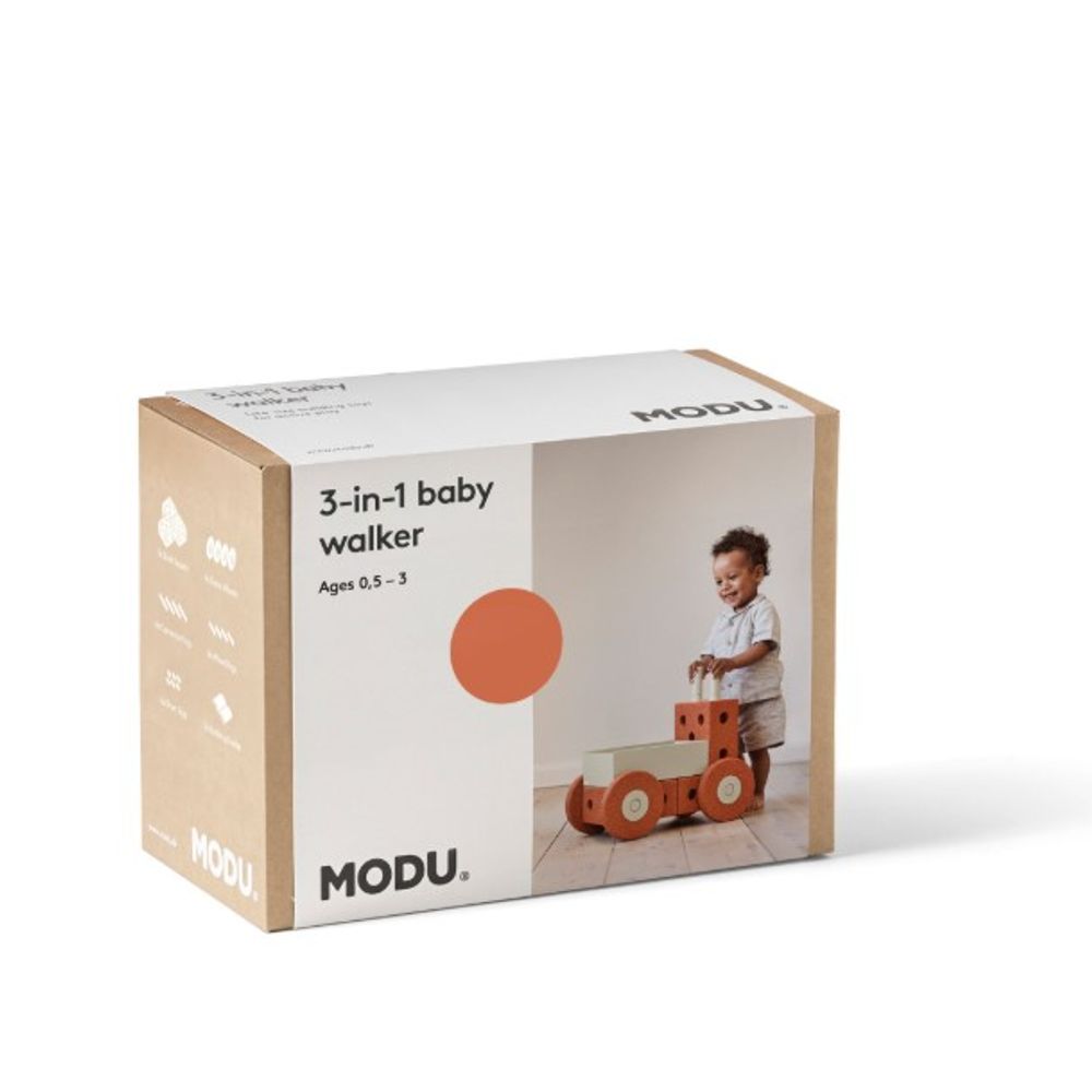 MODU Set za igru Baby Walker 3u1 Burnt Orange / Dusty Green slika 7