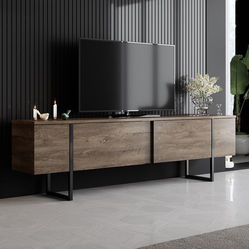 Woody Fashion Komoda za TV, Luxe - Walnut, Black slika 1