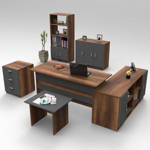 Vo17-Ba Baroque Anthracite Set Uredskog Namještaja