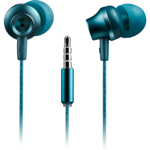 CANYON Stereo earphones with microphone, metallic shell, 1.2M, blue-green slika 2