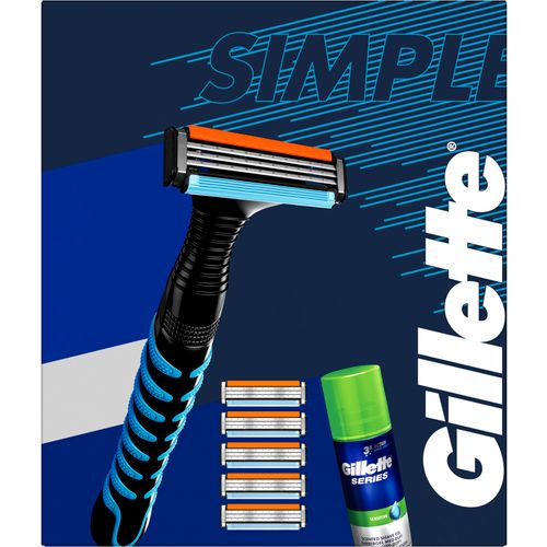 Gillette Poklon paket Brijač sa zamjenskim oštricama & Gel za brijanje 75 ml slika 2