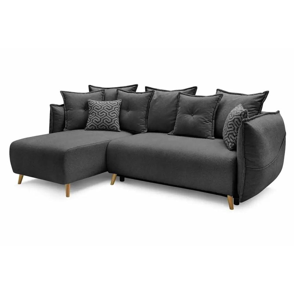 Ugaona Sofa Puffy - boja: antracit slika 5