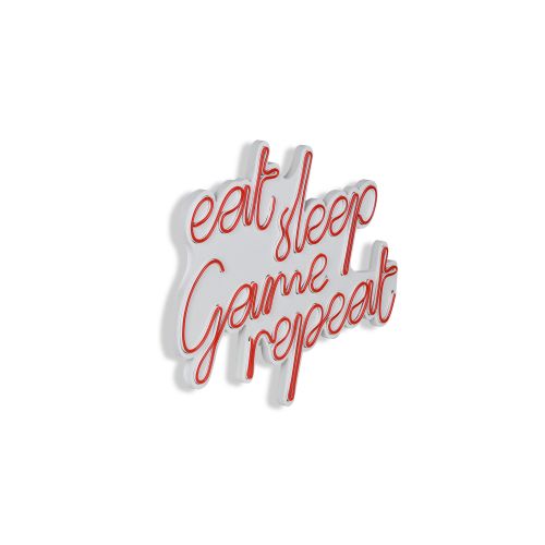 Wallity Ukrasna plastična LED rasvjeta, eat sleep game repeat - red slika 6