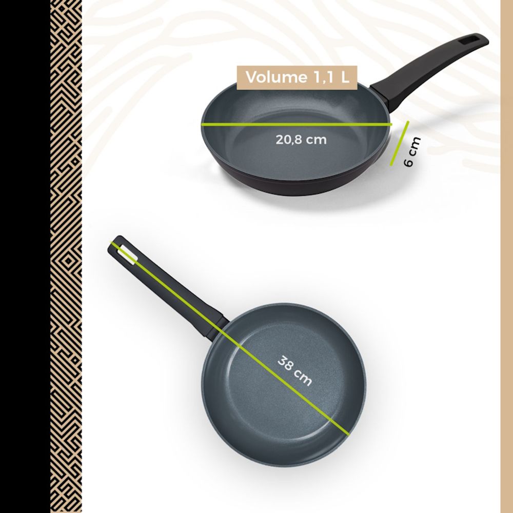 BE Living Tava Delight Black 20 cm slika 9