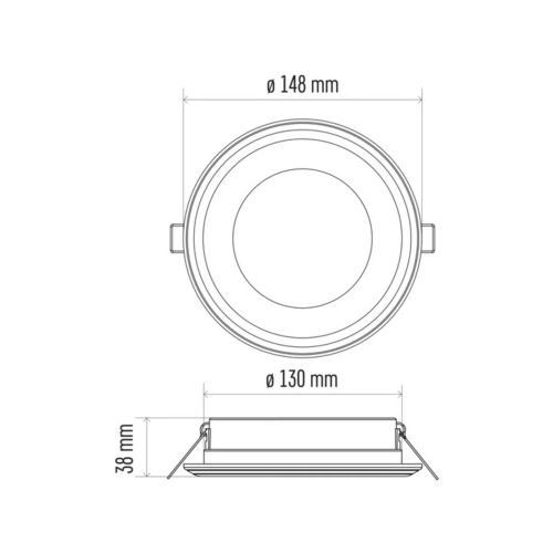 LED panel okrugli ugradni EMOS 13W  WW  ZD1321 slika 3