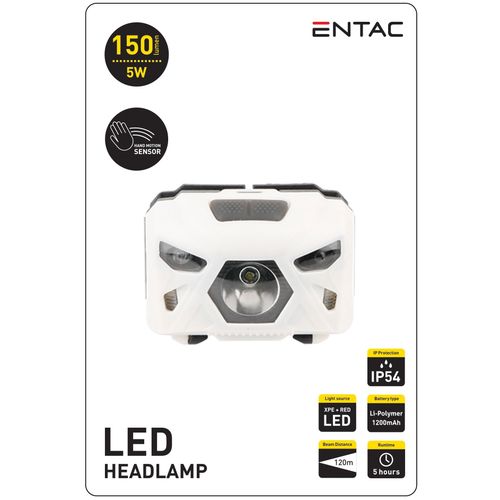 Entac lampa za glavu sa senzorom 5W white + RED slika 4