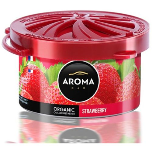 Miris za auto limenka Aroma Organic 40g - Strawberry slika 1