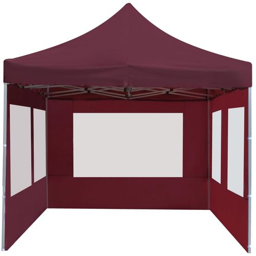 Profesionalni sklopivi šator za zabave 6 x 3 m crvena boja vina slika 25