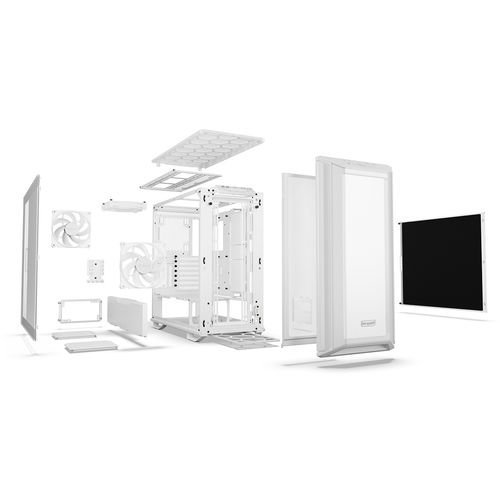 be quiet! BGW59 DARK BASE 700 White, MB compatibility: E-ATX / ATX / M-ATX / Mini-ITX, Three pre-installed be quiet! Silent Wings 4 140mm fans, PWM and ARGB Hub for up to 8 PWM fans and 2 ARGB components slika 3