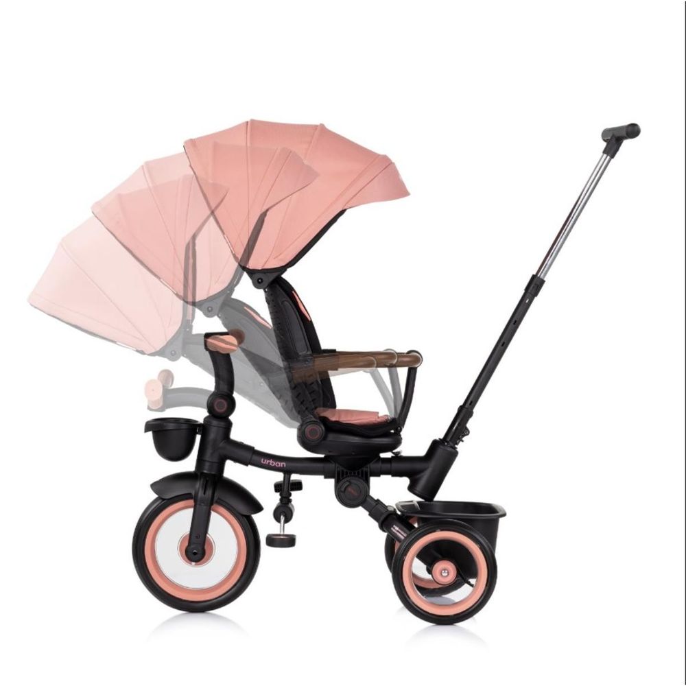 Chipolino Sklopivi tricikl sa rotirajućim sjedištem Urban Trkub02505pm, Pink Marshmallow slika 5