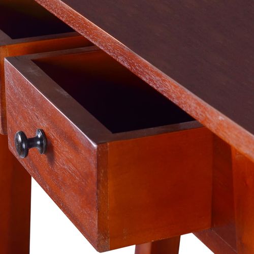 Konzolni stol klasični smeđi 90x30x75cm masivno drvo mahagonija slika 35