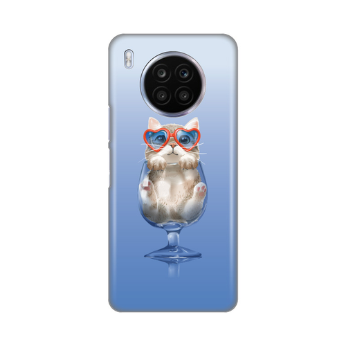 Torbica Silikonska Print za Honor 50 lite/Nova 8i Funny Cat slika 1