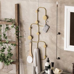 Metal wall hook Lizzard-A, colour: gold