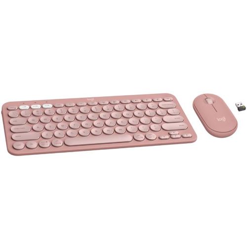 LOGITECH Pebble2 Wireless Combo US tastatura i miš roze slika 1