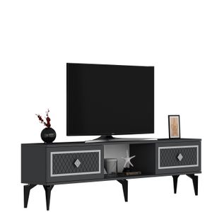 TV Stalak Herry u Antracitnoj i Srebrnoj Boji